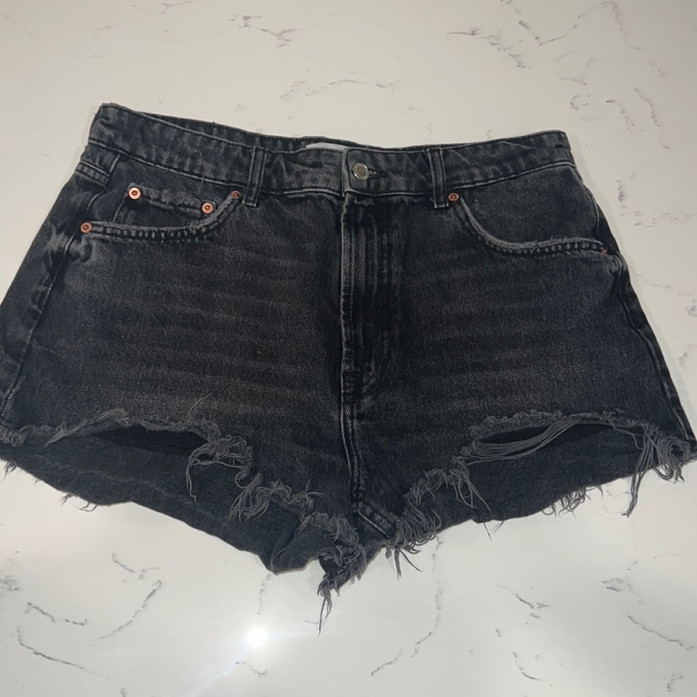 Zara High Waisted Jean Shorts